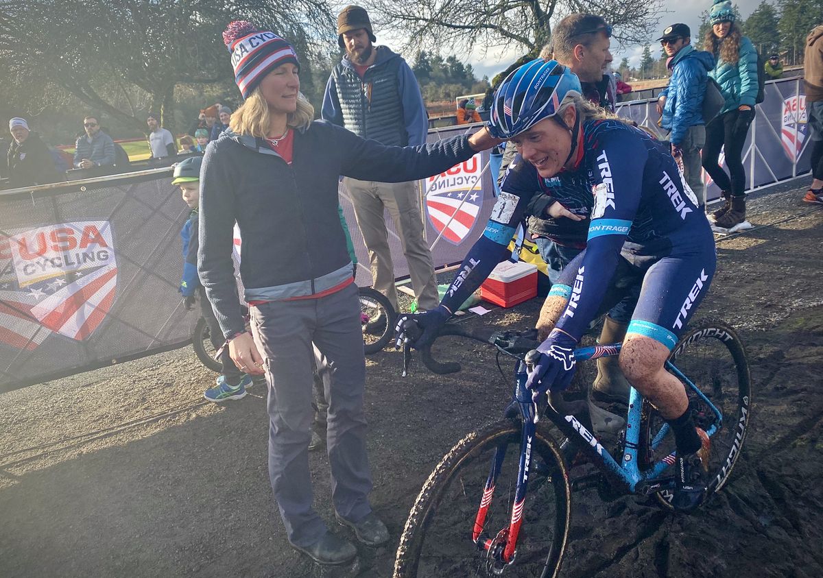 Katie Compton finished third at US cyclo-cross nationals, the first time in 15 years she didn&#039;t take the title