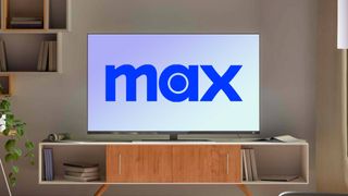 Max logo on a television set