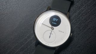 The 36mm Nokia Steel HR with a white watch face