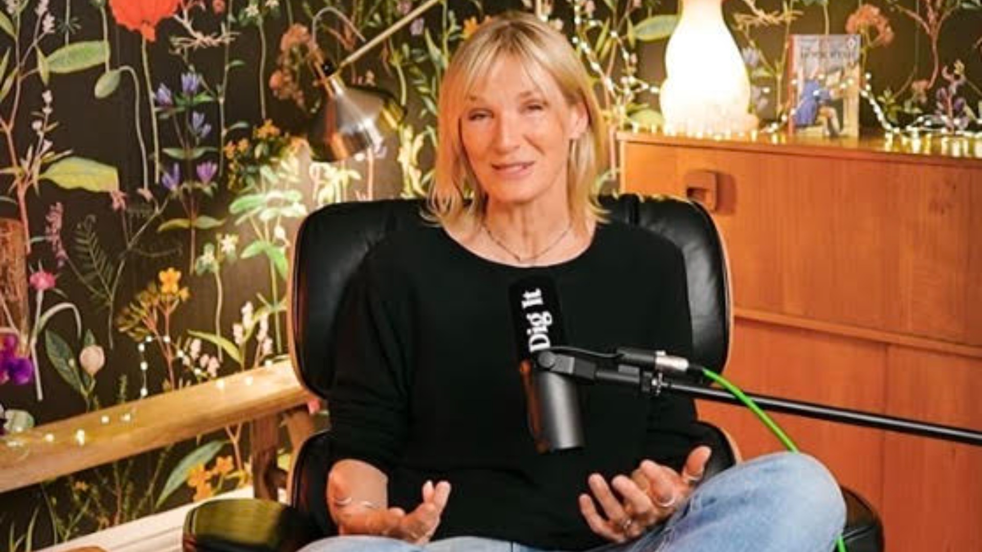 Jo Whiley presenting the Dig It podcast