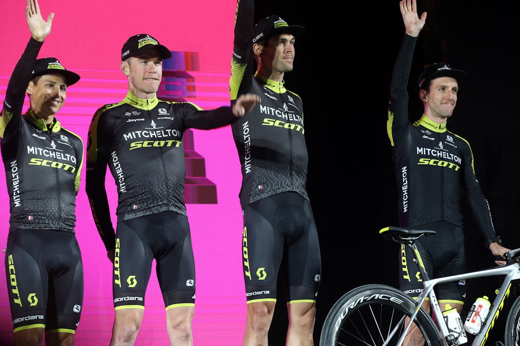 Simon Yates and his Mitchelton-Scott teammates