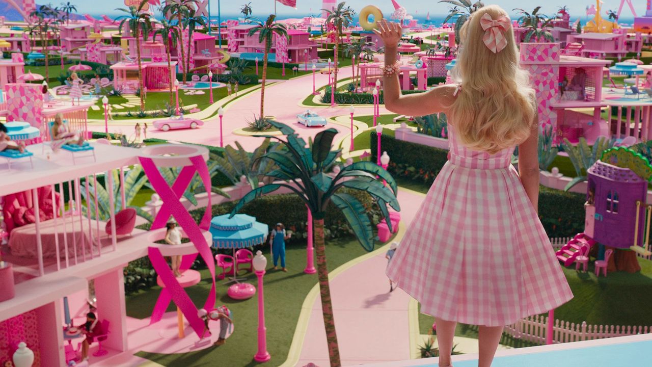 a still from the Barbie movie, one of the best comedy movies of 2023