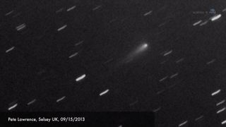 Amateur astronomer Pete Lawrence of Selsey, UK, captured this view of the potentially dazzling Comet ISON on Sept. 15, 2013.