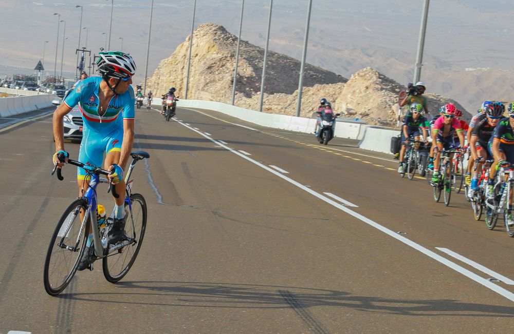 Vincenzo Nibali (Astana) puts in an attack