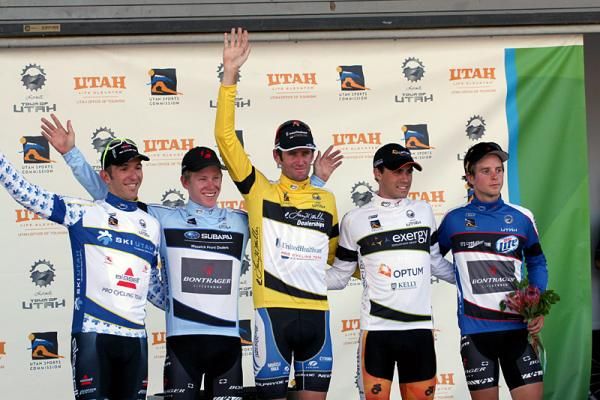 Tour of Utah jersey holders after stage 1.