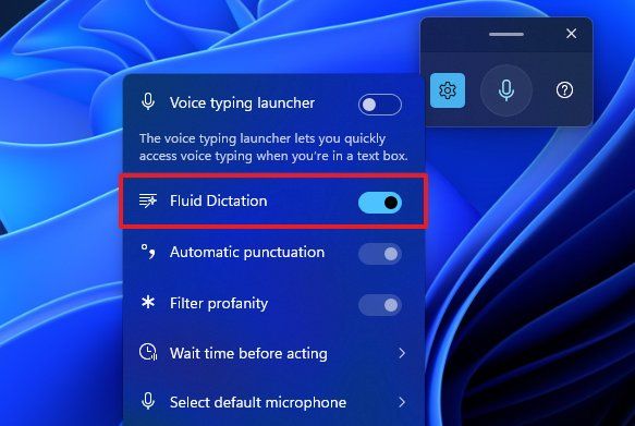 Voice Typing with Fluid Dictation