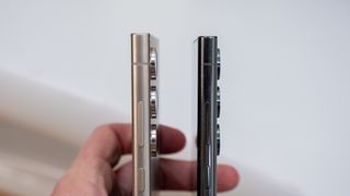 Comparing the frames on the Samsung Galaxy S24 Ultra vs Galaxy S23 Ultra