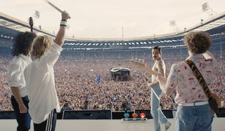 Queen at Live Aid in Bohemian Rhapsody