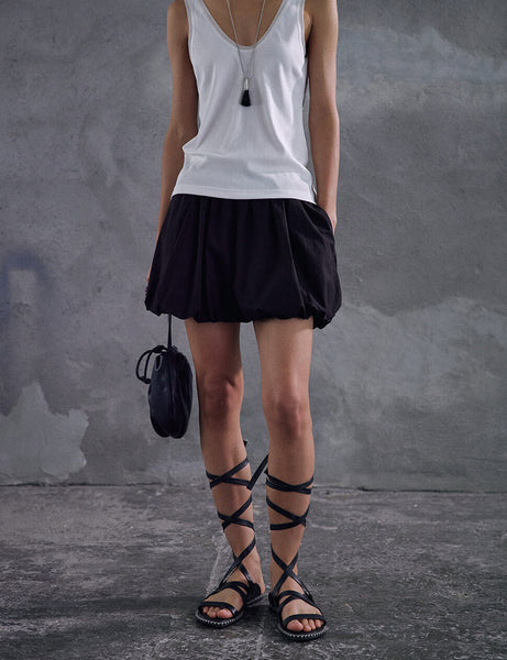 Black Puff Shorts