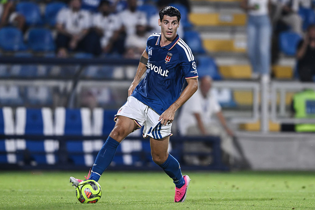 COMO, ITALY - JULY 29: Alvaro Morata of Como in action during pre-season friendly match between AlUla v Como at Giuseppe Sinigaglia Stadium on July 29, 2026 in Como, Italy. (Photo by Image Photo Agency/Getty Images)