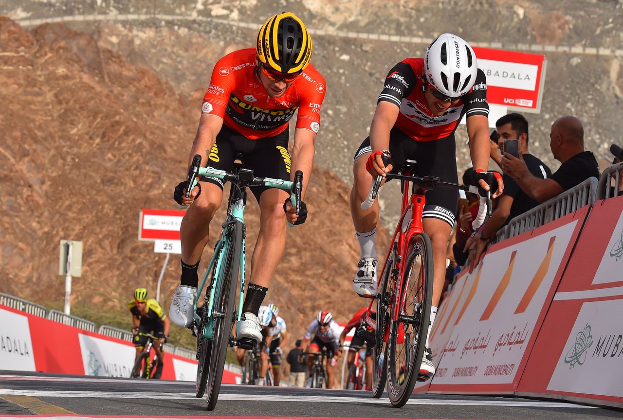 Matteo Moschetti pips Primoz Roglic for second place