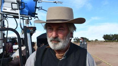 Alec Baldwin on the set of Rust