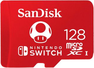 SanDisk 128 GB microSD card image