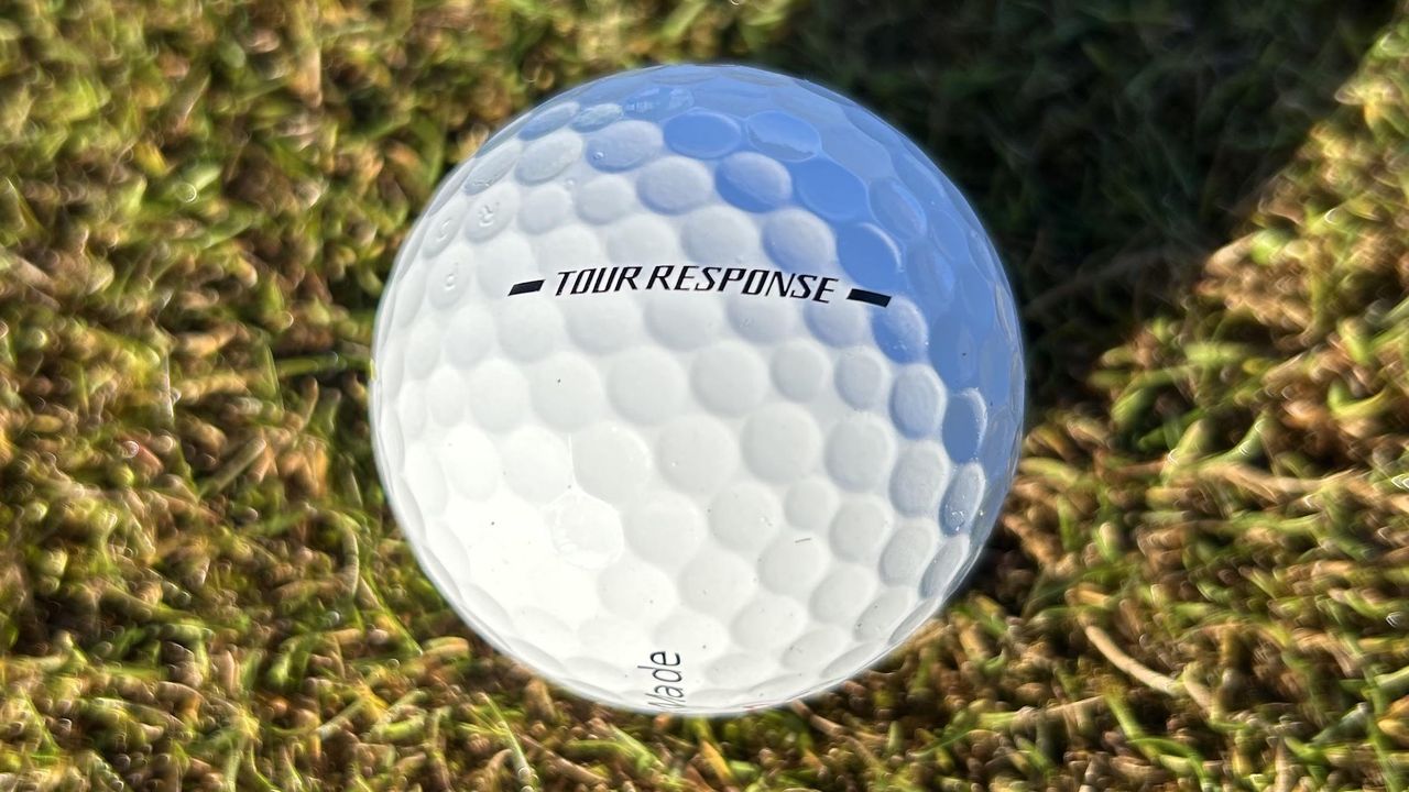 Photo of the white TaylorMade 2025 Tour Response Golf Ball