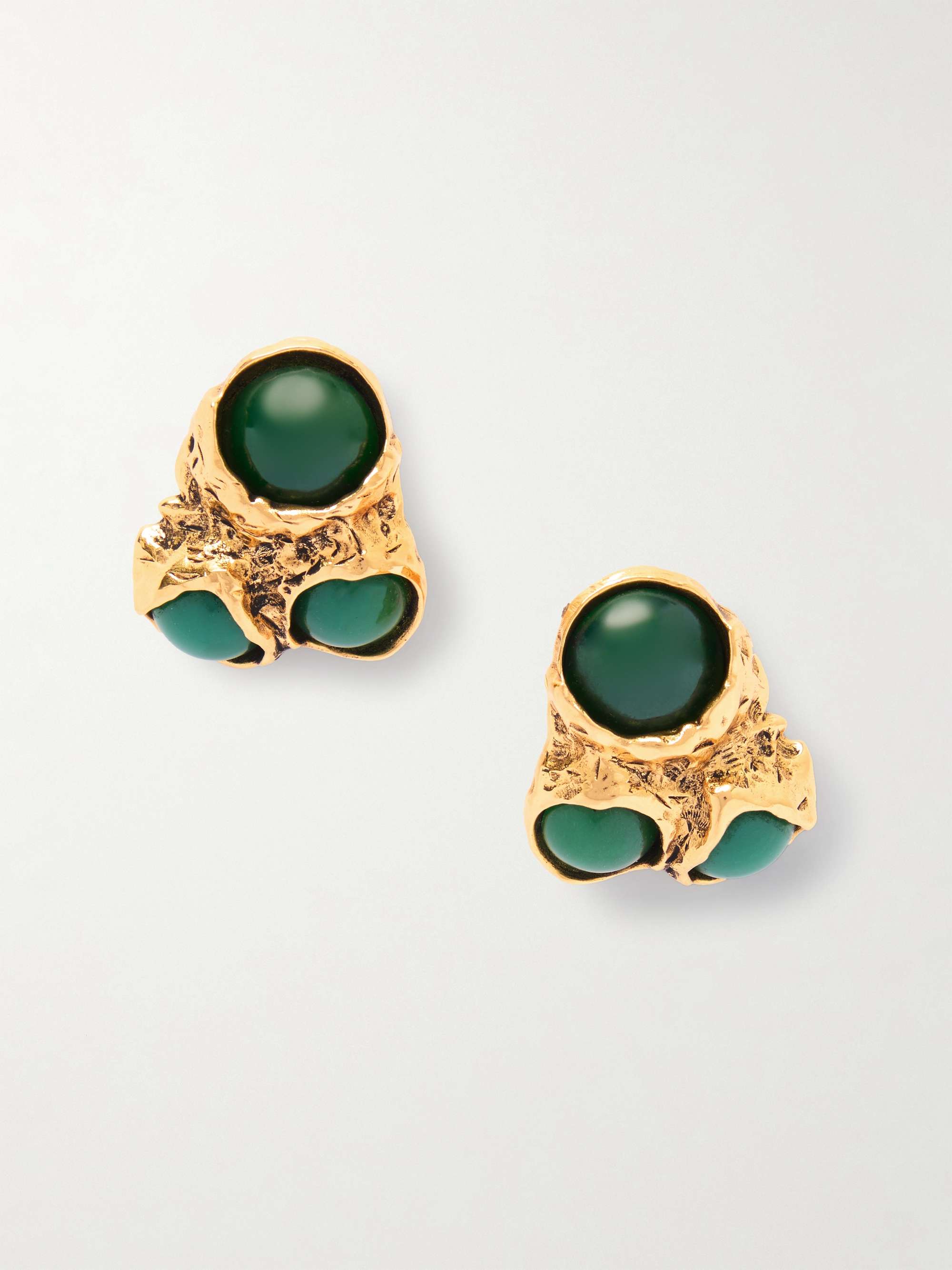 Gold-Tone and Resin Earrings