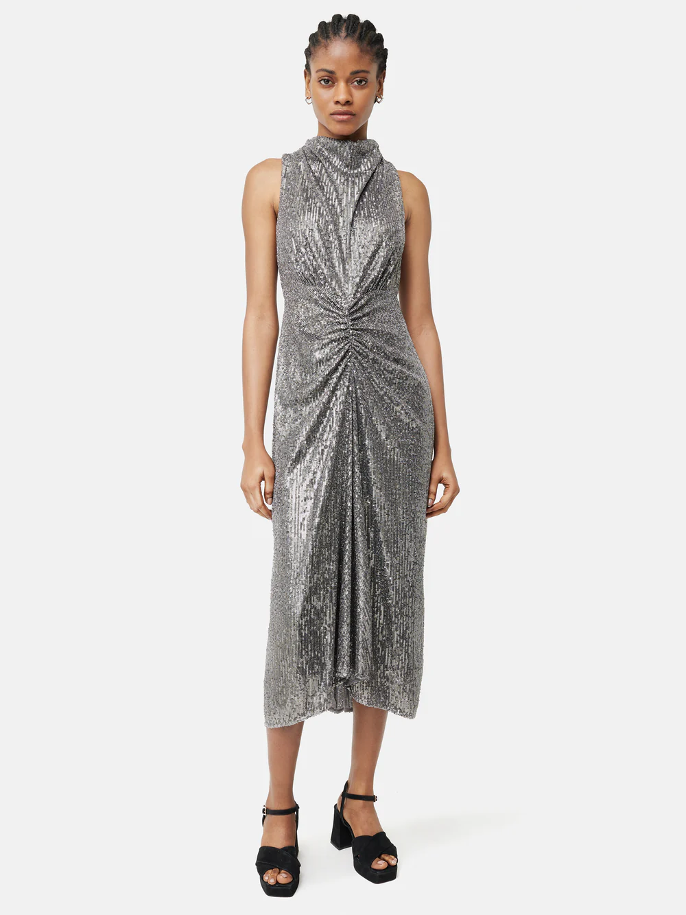 Jigsaw Sequin High Neck Dress
