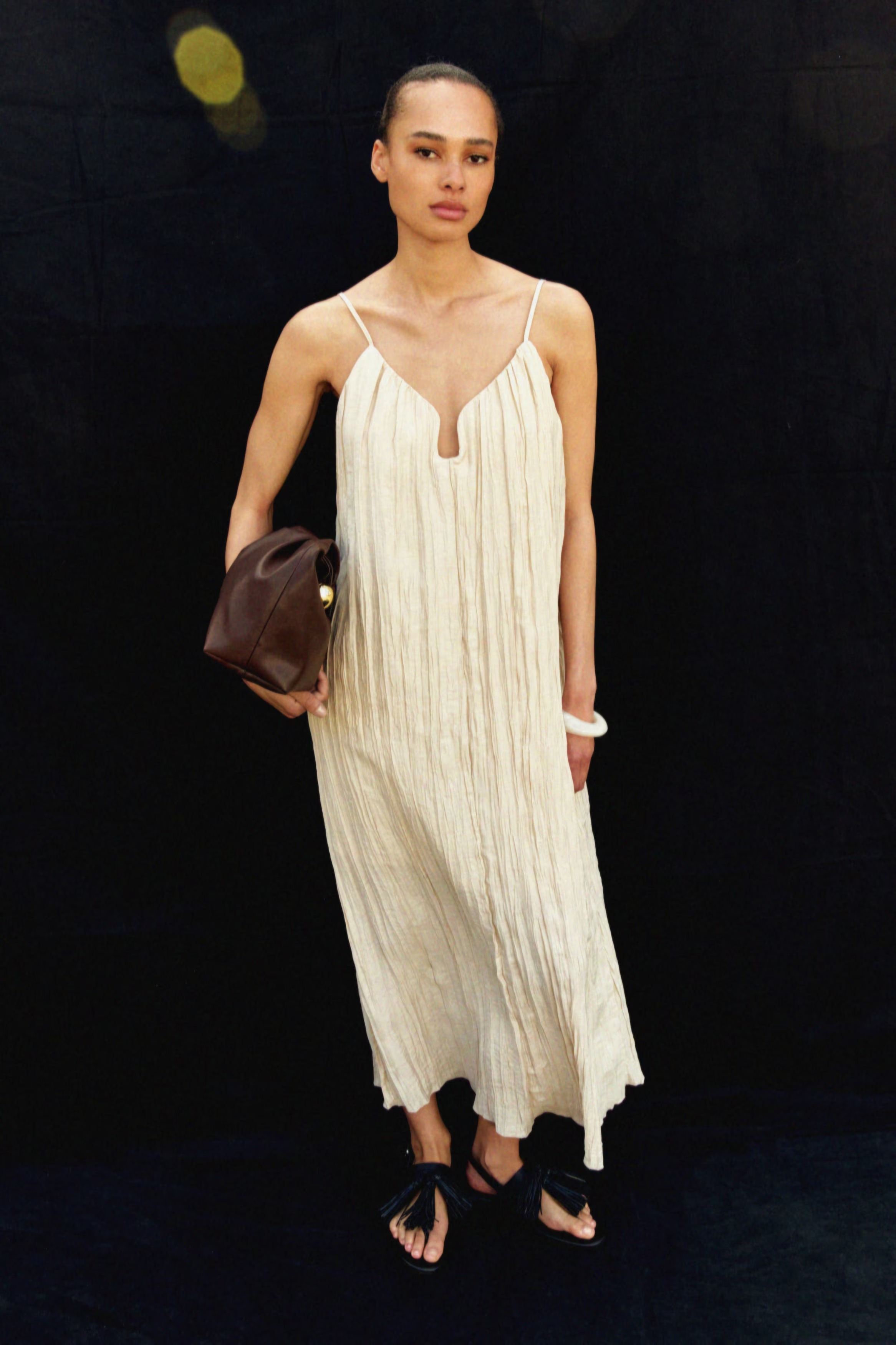 H&amp;amp;M, Crinkled Strappy Dress