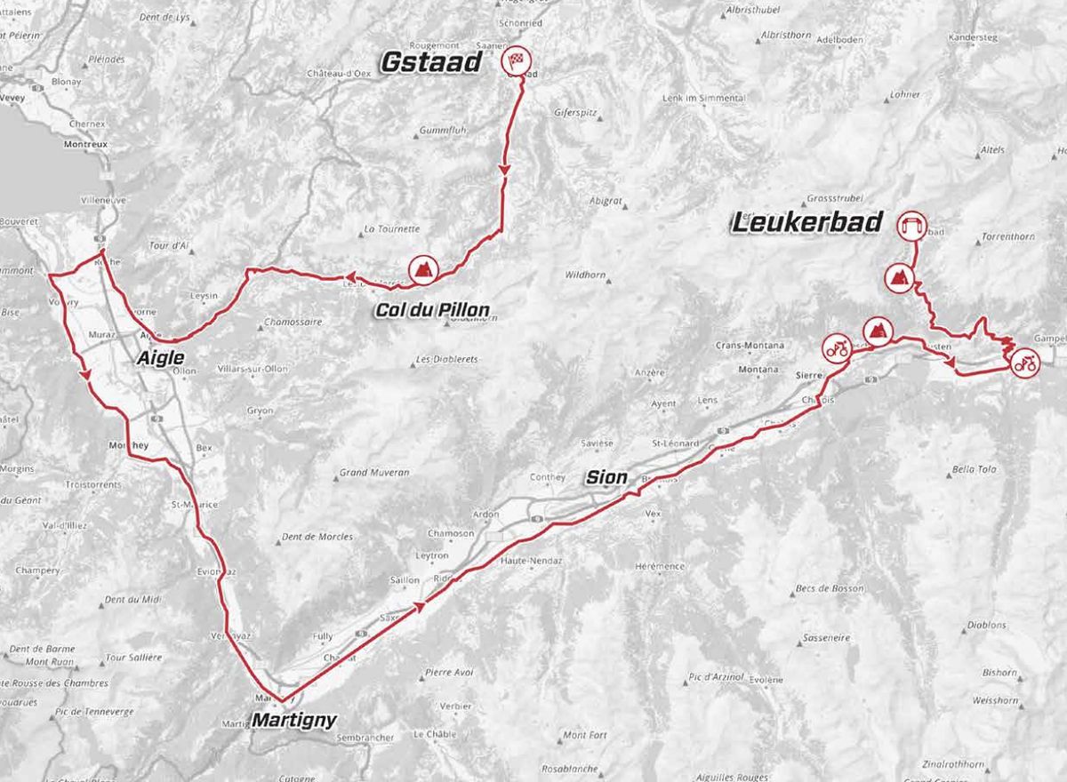Stage 5 map 2021 Tour de Suisse