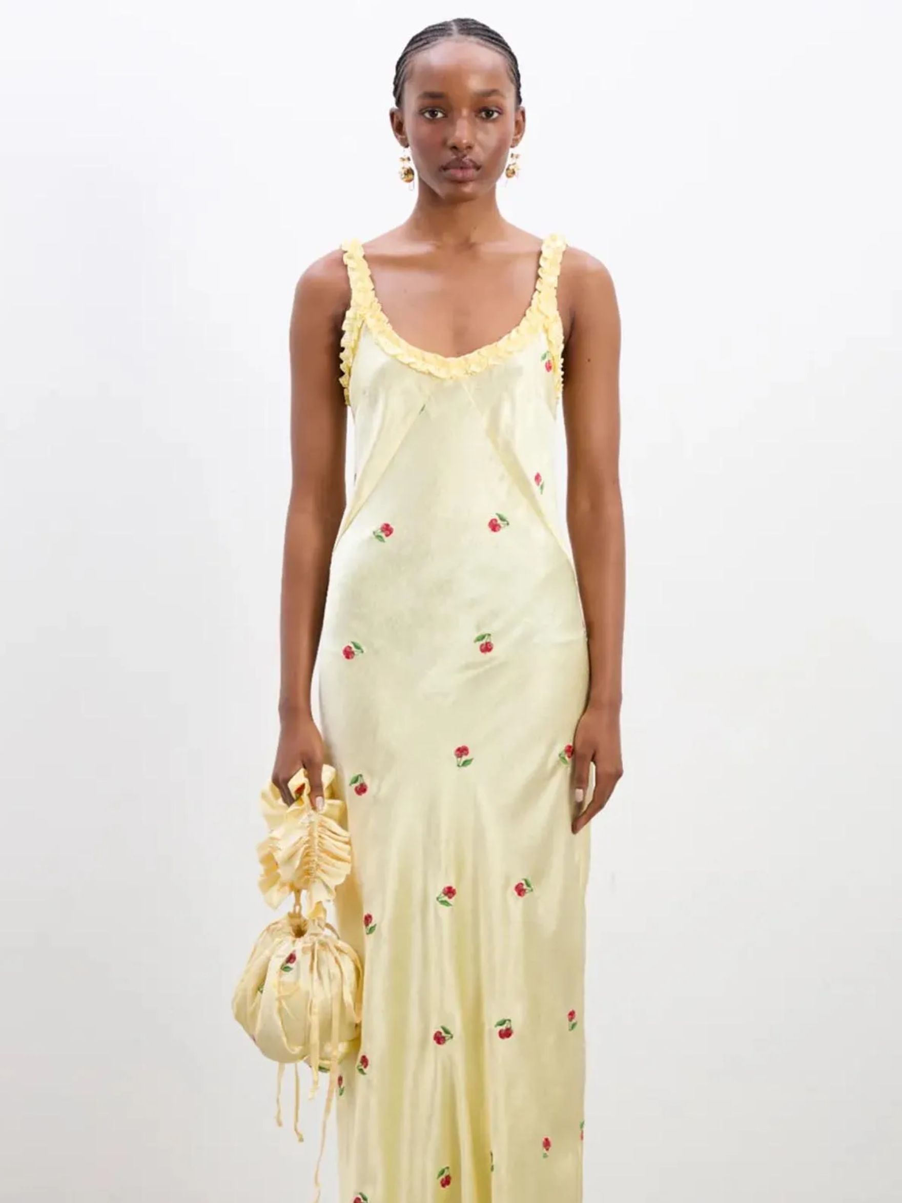 Simone Slip Midi Dress - Butter Yellow