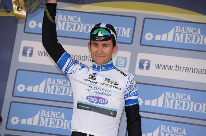 Michal Kwiatkowski (Omega Pharma-Quickstep) in the best young rider's jersey