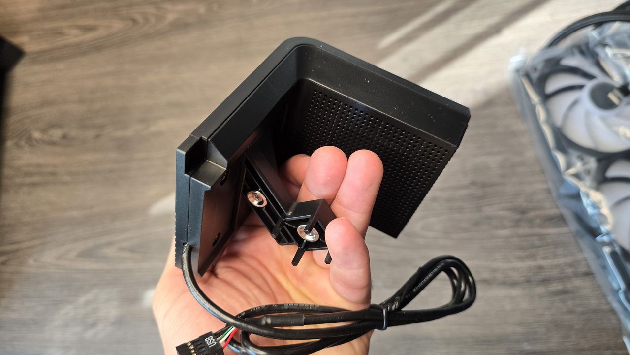 A Tryx all-in-one liquid cooler with a large screen over the pump unit.