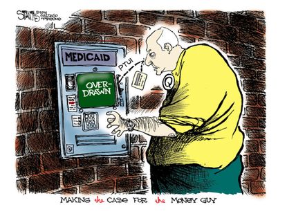Political cartoon U.S. Medicaid