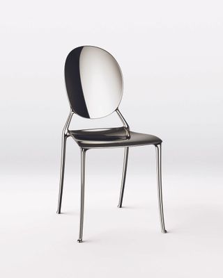 ‘Miss Dior’ chair in aluminium, with no armrests