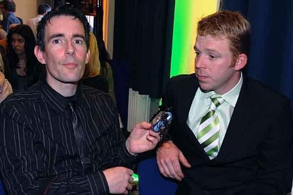 Cyclingnews correspondent Shane Stokes in conversation with Kurt Bogaerts, Director Sportif of the An Post - Sean Kelly Team.