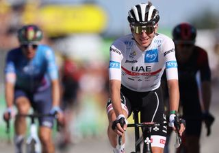 Tour de France defending champion Tadej Pogacar (UAE Team Emirates) finished the stage after a crash