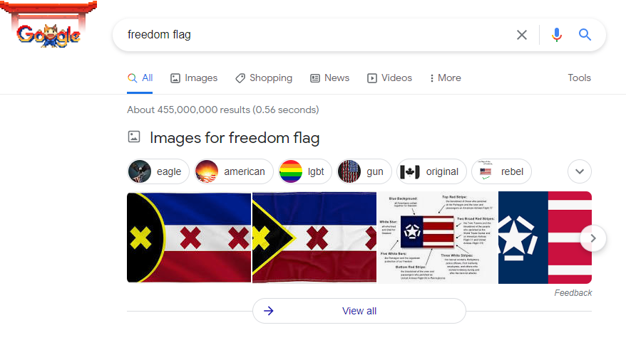 Google search for Freedom Flag.