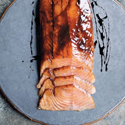 Treacle Cured Salmon photo from James Martin Slow Cooking