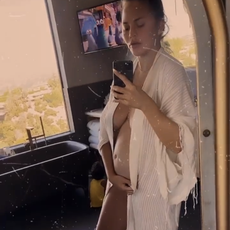 chrissy teigen pregnant bump instagram