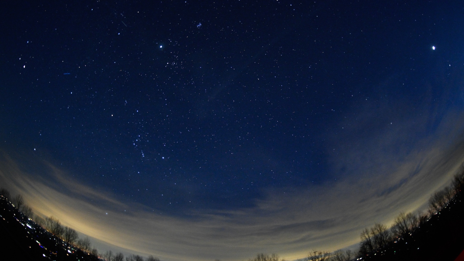 an image of many planets visible in the night sky