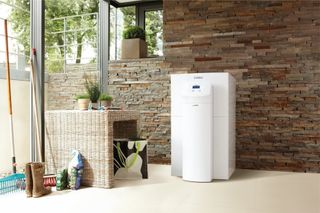 Ground source heat pump unit within a home
