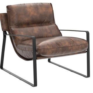 LukeAlon Modern PU Leather Accent Armchair