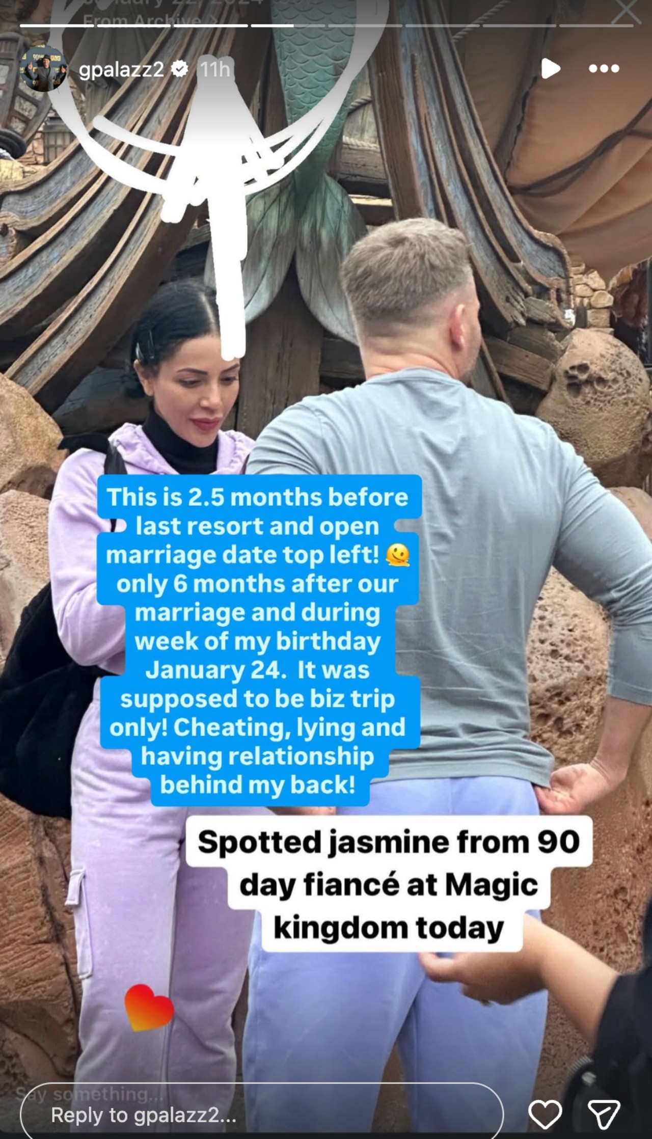 Jasmine and Matt at Disney World