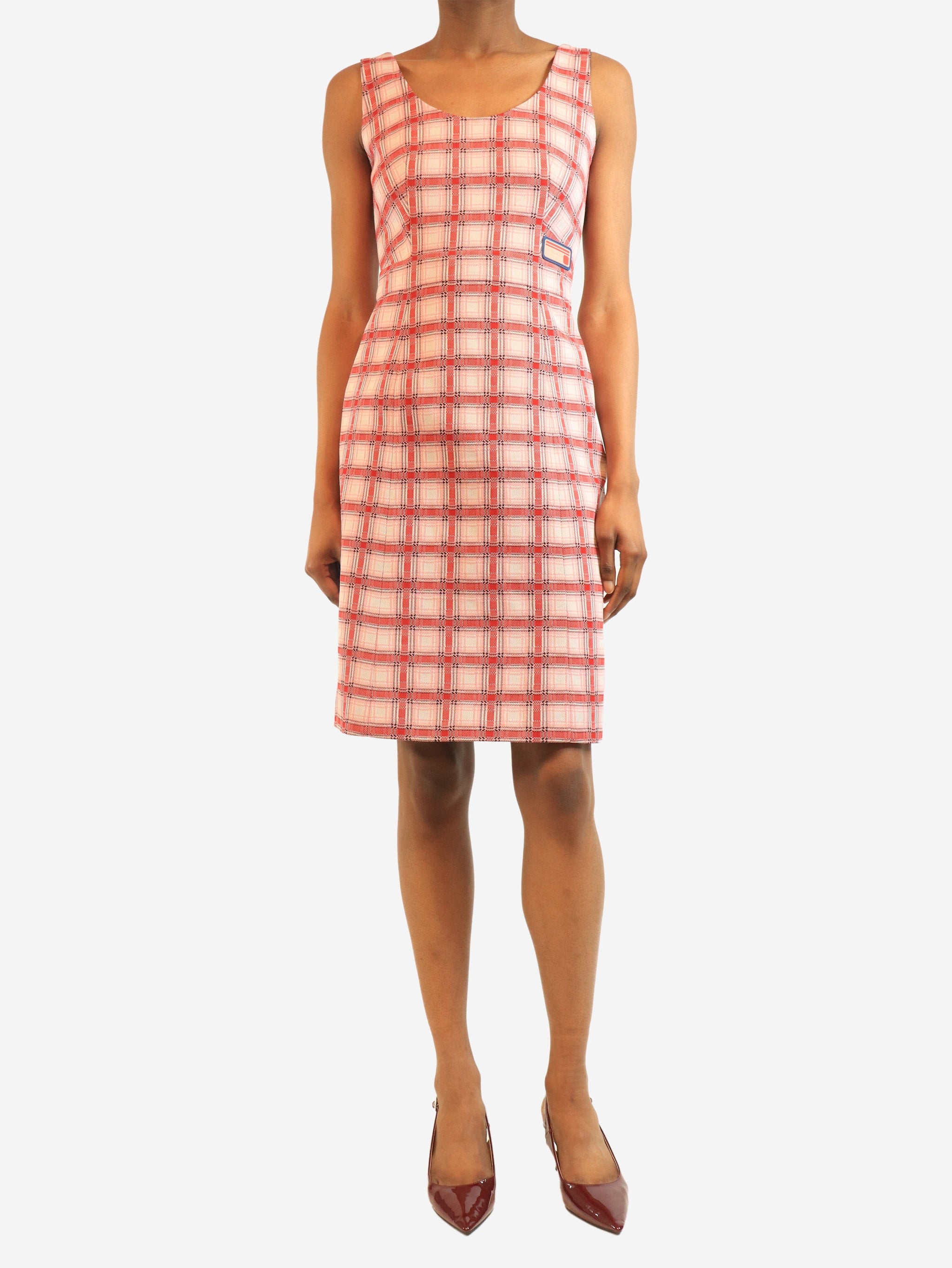 prada Pink and red plaid dress