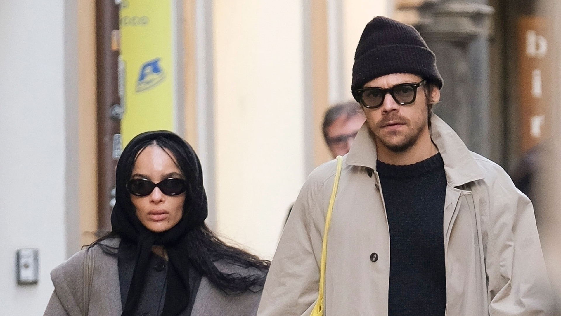 The winter coat styling trick Zoë Kravitz just wore is chic enough to go viral.