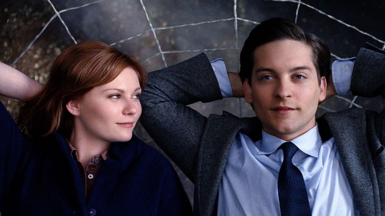 Tobey Maguire and Kirsten Dunst as Peter Parker and MJ in Spider-Man 3