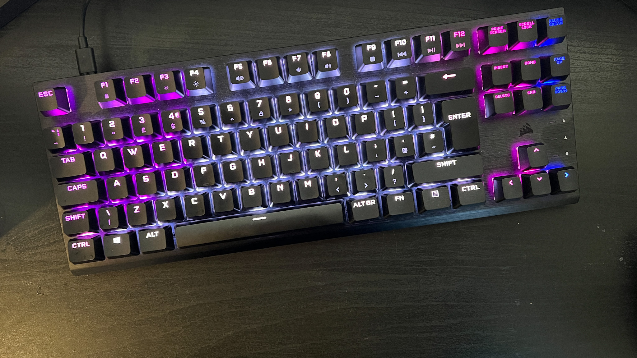 K60 PRO TKL RGB Tenkeyless Optical-Mechanical Gaming Keyboard — CORSAIR OPX  Switch — (NA)