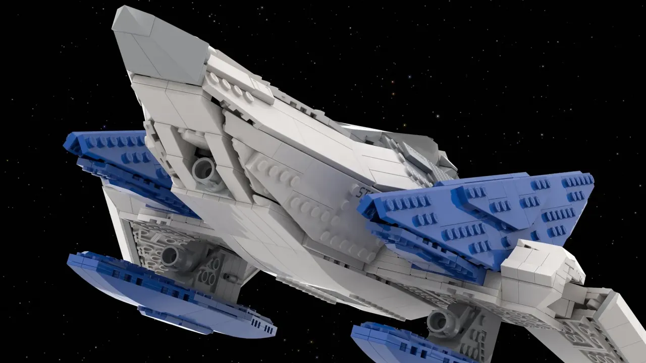 Star Fox Arwing Lego concept build by OfficierSerieuzePruik