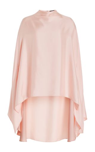 Oversized Silk-Twill Cape