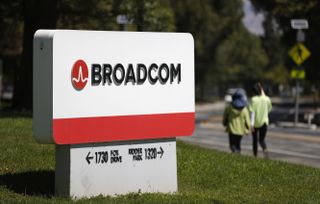 Broadcom sign pictured in San Jose, California