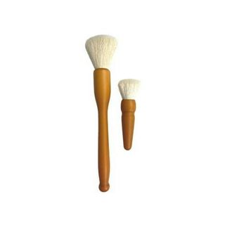 Southside Plant Cactus & Succulent Plants Cleaning Brushes - Wooden Handles W/ Soft Goat Hair Bristles - Garden Cleaning Tools, Gentle on Plants, 7" & 3.2" Sizes - Pack of 2