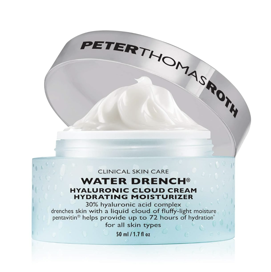 Peter Thomas Roth | Water Drench Hyaluronic Cloud Cream Hydrating Moisturizer, Refillable Jar, Hydrating Moisturizer for Face, Up to 72 Hours of Hydration for Youthful-Looking Skin, Fragrance Free