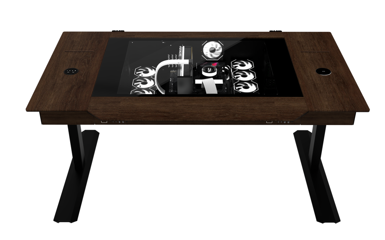 The Lian Li DK07 Wood motorized standing desk