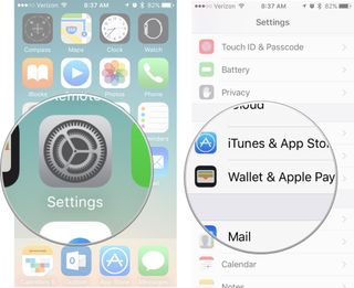 Launch the Settings app, then tap Wallet and Apple Pay
