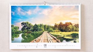 A CEWE photo calendar that comes in a choice of paper types