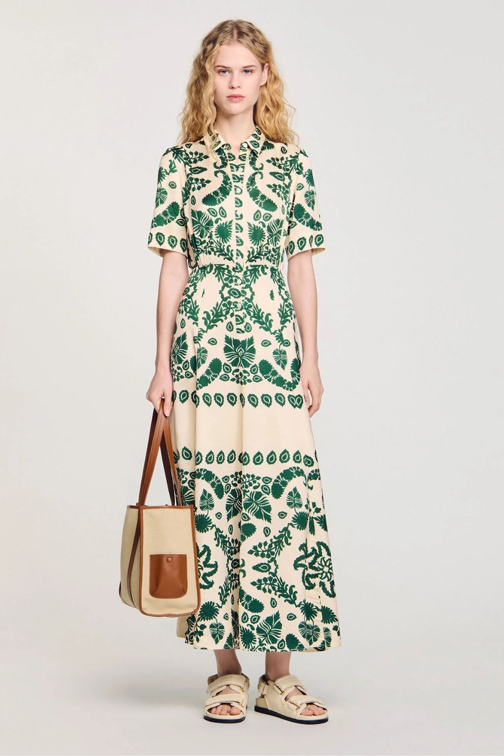 Sandro Floral Print Maxi Dress