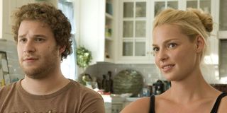 Seth Rogen on the left, Katherine Heigl on the right